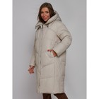 Пальто утепленное зимнее женское, размер 42, цвет светло-серый - Фото 10