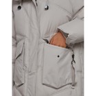 Пальто утепленное зимнее женское, размер 42, цвет светло-серый - Фото 13