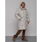 Пальто утепленное зимнее женское, размер 42, цвет светло-серый - Фото 7