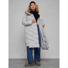 Пальто утепленное зимнее женское, размер 42, цвет светло-серый - Фото 18