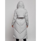 Пальто утепленное зимнее женское, размер 42, цвет светло-серый - Фото 16