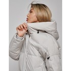 Пальто утепленное зимнее женское, размер 42, цвет светло-серый - Фото 16
