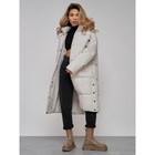 Пальто утепленное зимнее женское, размер 42, цвет светло-серый - Фото 17