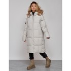 Пальто утепленное зимнее женское, размер 42, цвет светло-серый - Фото 3