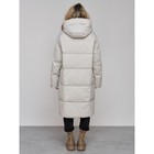Пальто утепленное зимнее женское, размер 42, цвет светло-серый - Фото 4