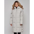 Пальто утепленное зимнее женское, размер 42, цвет светло-серый - Фото 10