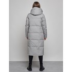 Пальто утепленное зимнее женское, размер 42, цвет серый - Фото 4