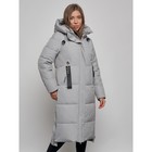 Пальто утепленное зимнее женское, размер 42, цвет серый - Фото 7
