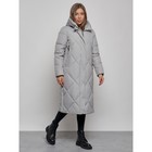 Пальто утепленное зимнее женское, размер 42, цвет серый - Фото 2