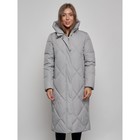 Пальто утепленное зимнее женское, размер 42, цвет серый - Фото 7
