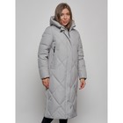 Пальто утепленное зимнее женское, размер 42, цвет серый - Фото 8