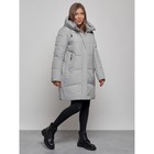 Пальто утепленное зимнее женское, размер 48, цвет серый - Фото 2