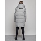 Пальто утепленное зимнее женское, размер 48, цвет серый - Фото 4