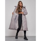 Пальто утепленное зимнее женское, размер 42, цвет серый - Фото 14