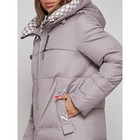 Пальто утепленное зимнее женское, размер 42, цвет серый - Фото 9