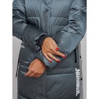 Пальто утепленное зимнее женское, размер 42, цвет тёмно-зелёный - Фото 9
