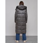 Пальто утепленное зимнее женское, размер 42, цвет тёмно-серый - Фото 4