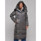 Пальто утепленное зимнее женское, размер 42, цвет тёмно-серый - Фото 5