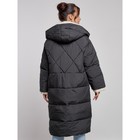 Пальто утепленное зимнее женское, размер 42, цвет чёрный - Фото 11