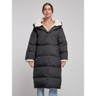 Пальто утепленное зимнее женское, размер 50, цвет чёрный - Фото 8