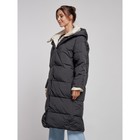 Пальто утепленное зимнее женское, размер 50, цвет чёрный - Фото 9