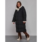 Пальто утепленное зимнее женское, размер 42, цвет чёрный - Фото 2