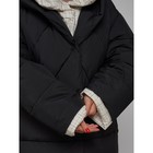 Пальто утепленное зимнее женское, размер 42, цвет чёрный - Фото 14