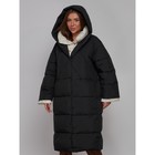 Пальто утепленное зимнее женское, размер 42, цвет чёрный - Фото 6