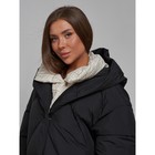 Пальто утепленное зимнее женское, размер 48, цвет чёрный - Фото 17