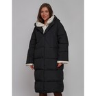 Пальто утепленное зимнее женское, размер 50, цвет чёрный - Фото 12