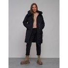 Пальто утепленное зимнее женское, размер 50, цвет чёрный - Фото 16