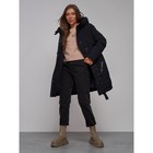Пальто утепленное зимнее женское, размер 50, цвет чёрный - Фото 17