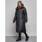 Пальто утепленное зимнее женское, размер 50, цвет чёрный - Фото 3