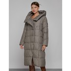 Пальто утепленное зимнее женское, размер 42, цвет коричневый - Фото 8