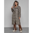 Пальто утепленное зимнее женское, размер 44, цвет коричневый - Фото 5