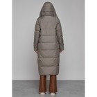 Пальто утепленное зимнее женское, размер 48, цвет коричневый - Фото 4