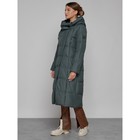 Пальто утепленное зимнее женское, размер 46, цвет тёмно-зелёный - Фото 2