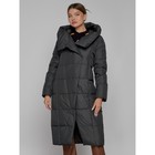 Пальто утепленное зимнее женское, размер 42, цвет тёмно-серый - Фото 3