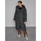 Пальто утепленное зимнее женское, размер 52, цвет тёмно-серый - Фото 5