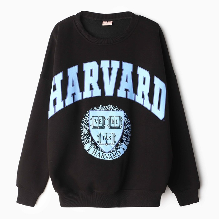 Свитшот женский НАЧЁС, цвет черный, р-р ONE SIZE (42-46) - Фото 1