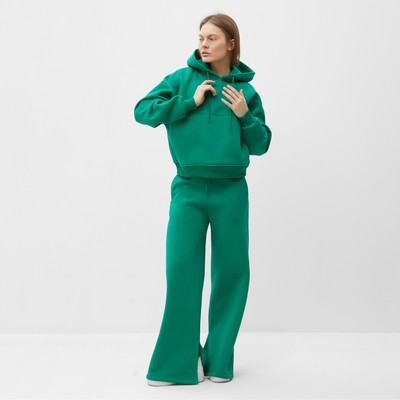 Костюм женский (толстовка/брюки) НАЧЁС, цвет темно-зеленый, р-р S (42-44)