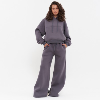 Костюм женский (толстовка/брюки) НАЧЁС, цвет темно-серый, р-р M (44-46)
