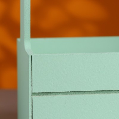 Подарочный ящик «Аром», деревянный, ручка - канат, цвет оливковый, набор 3 шт.