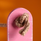 Кашпо деревянное 25.5×15×30 см "Аром", ручка канат, Розовый Коралл Прованс - Фото 3