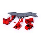 Грузовик инерционный "Автовоз" с 2 машинками . МИКС  в ПАКЕТЕ - фото 24598685