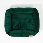 Лежанка для кошек и собак велюровая Pet Lab, 45×40×15 см, изумрудная - Фото 4