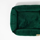 Лежанка для кошек и собак велюровая Pet Lab, 45×40×15 см, изумрудная - Фото 5