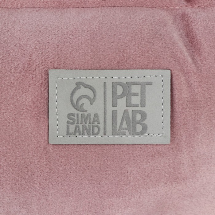Лежанка велюровая Pet Lab, 45 х 40 х 15 см, розовая