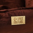 Лежанка для кошек и собак велюровая Pet Lab, 45 х 40 х 15 см, темно-коричневая - фото 7839909