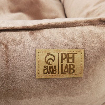 Лежанка для кошек и собак велюровая Pet Lab, 45×40×15 см, бежевая
